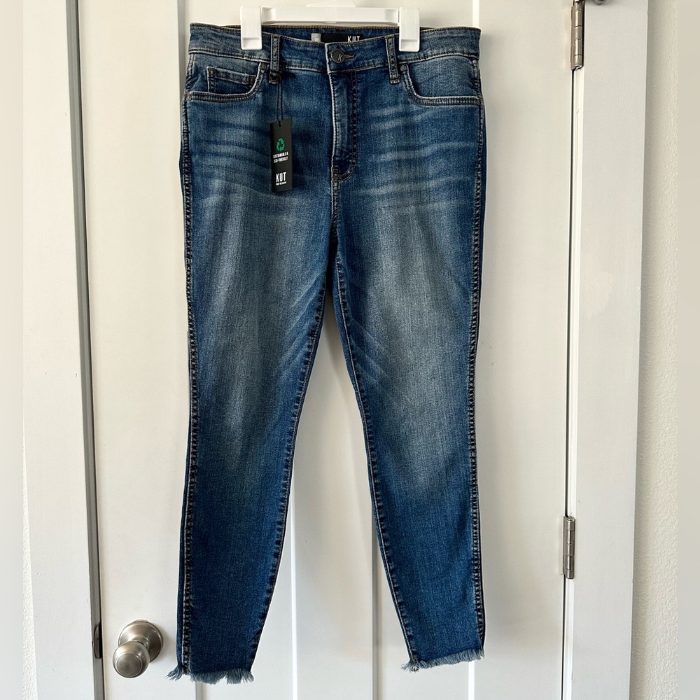NWT! Kut From The Kloth high-rise fab ab Donna Ankle Skinny. Petite size 8 - Picture 4 of 10